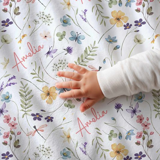 Wildflower Personalized Baby Blanket - 1818